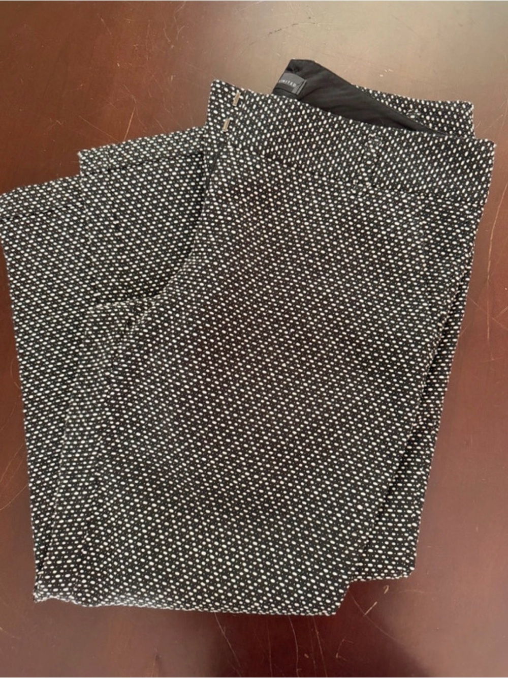 The Limited Black & White Microdot Dress Pants